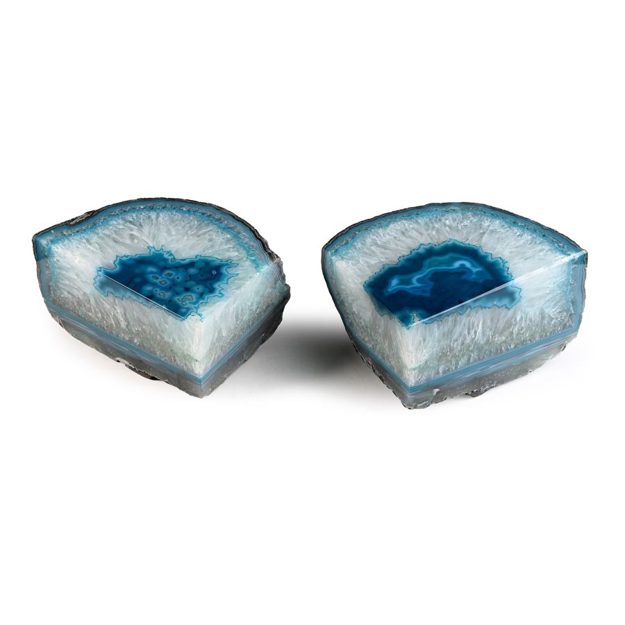 Giant Agate Mineral Bookends
