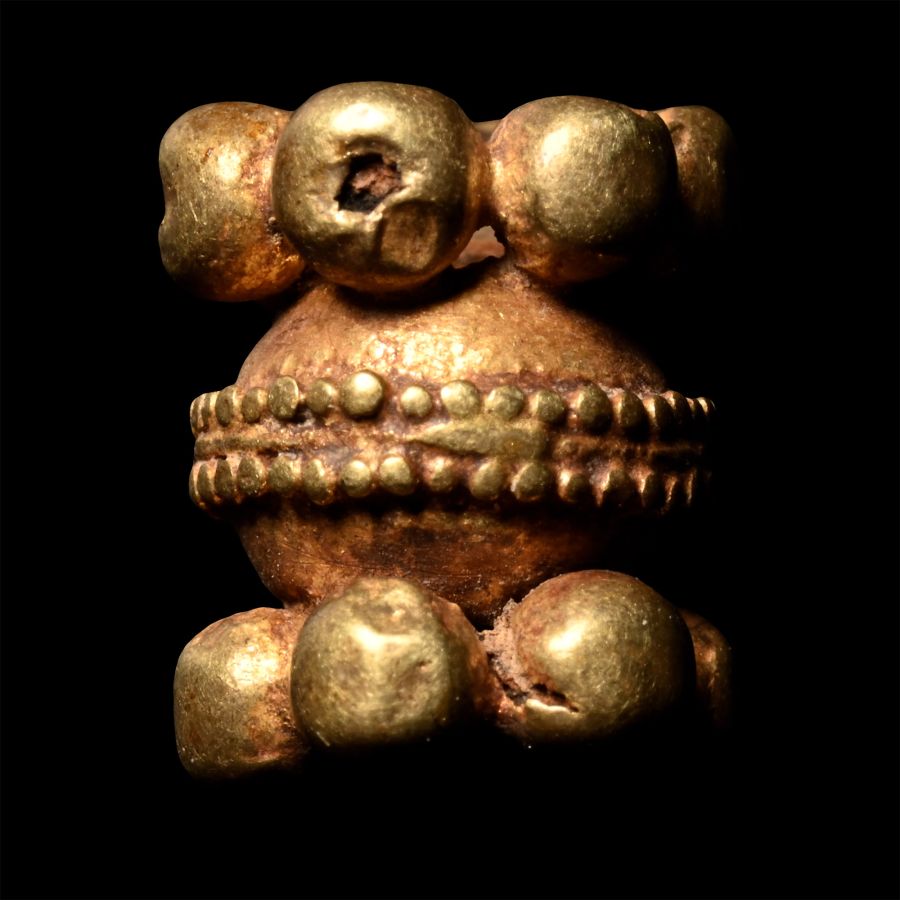 Western Asiatic Spherical Gold Bead