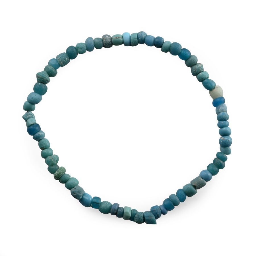 Roman Light Blue Glass Bead Bracelet