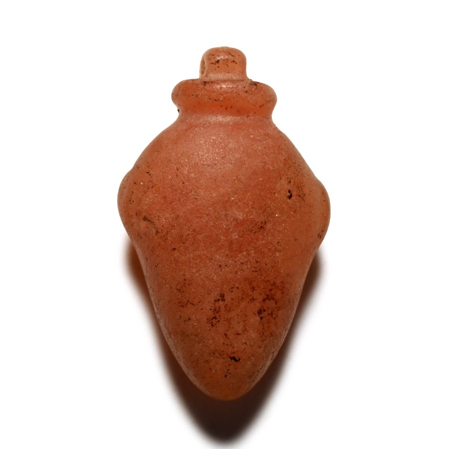 Egyptian Orange Jasper Heart Amulet