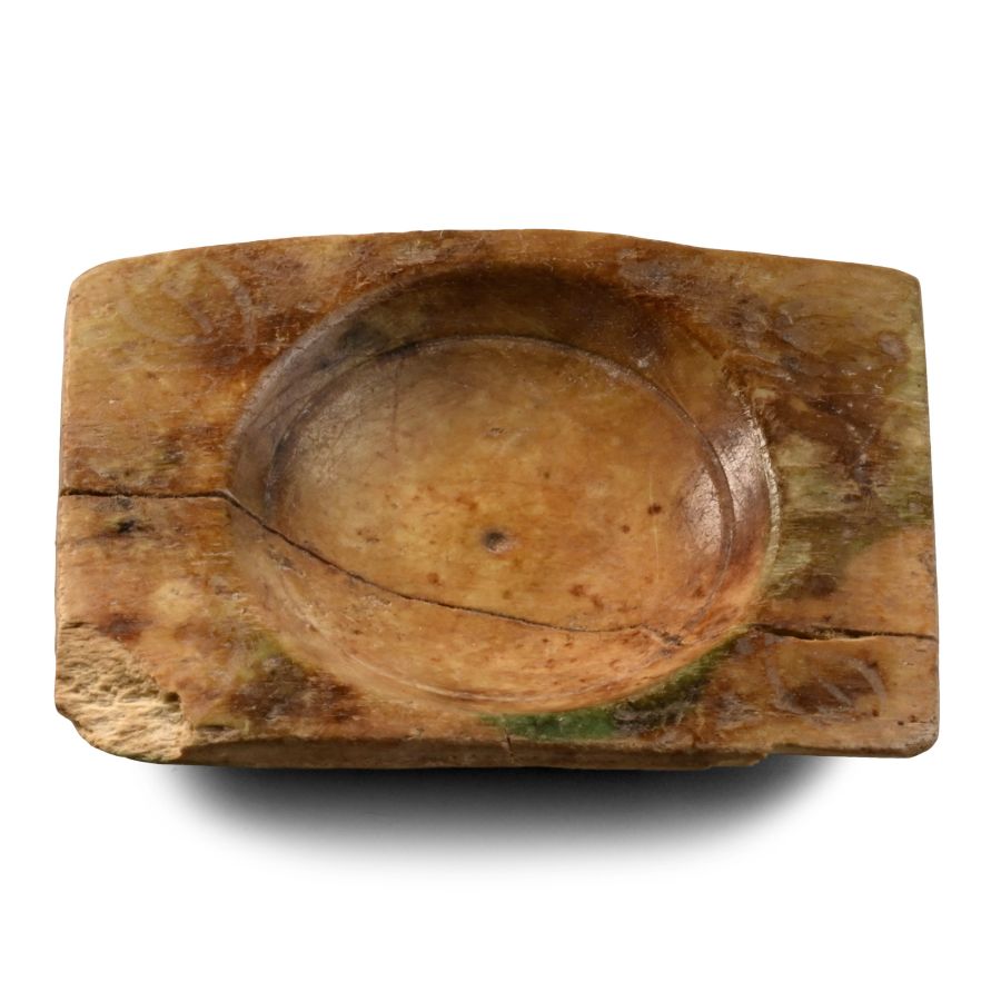 Roman Bone Gaming Dish with Decoration