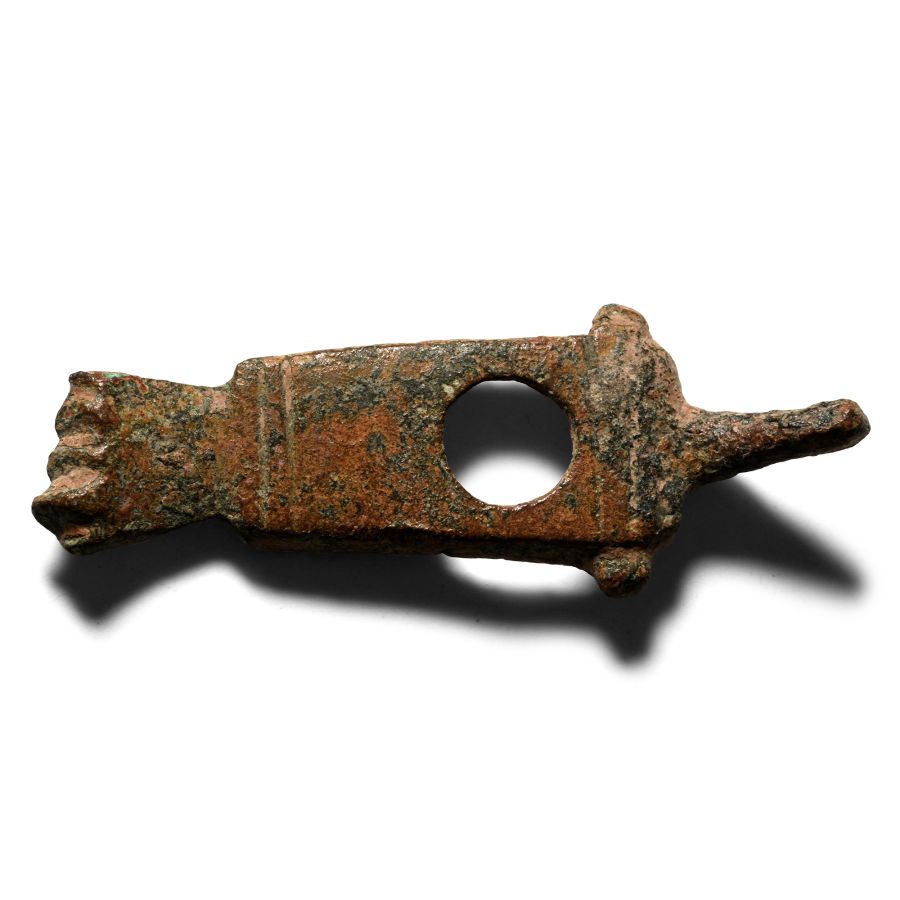Roman Bronze Phallic and Fist Dagger Quillon