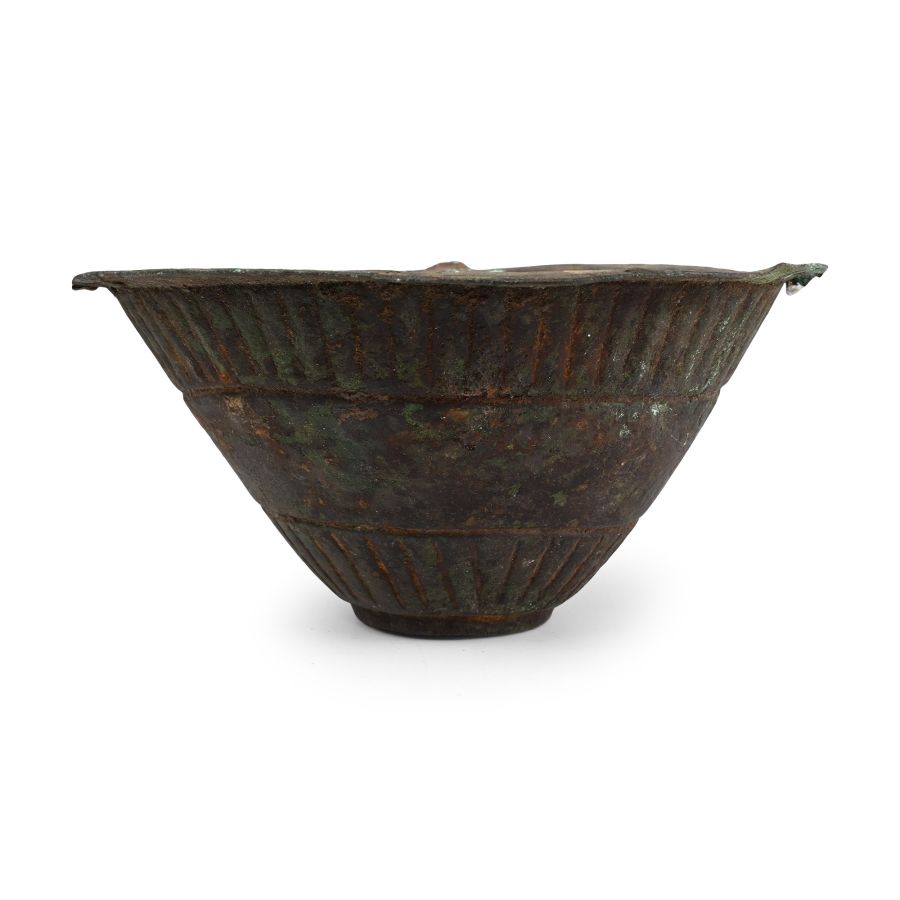 Luristan Bronze Decorated Conical Vessel