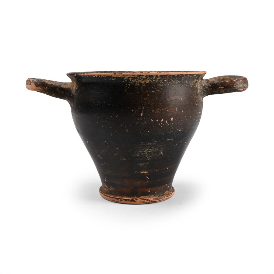 Greek Black Glazed Skyphos
