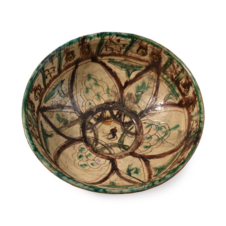 Western Asiatic Style Glazed Terracotta Bowl