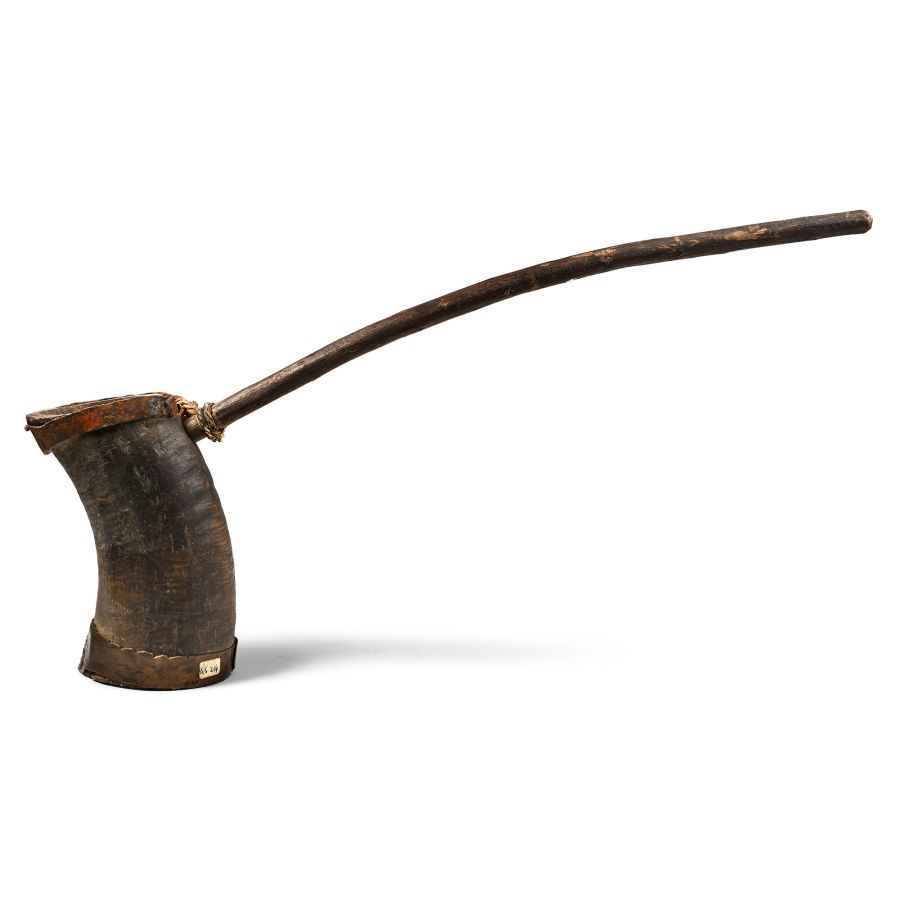 South East Asian Horn Opium Pipe