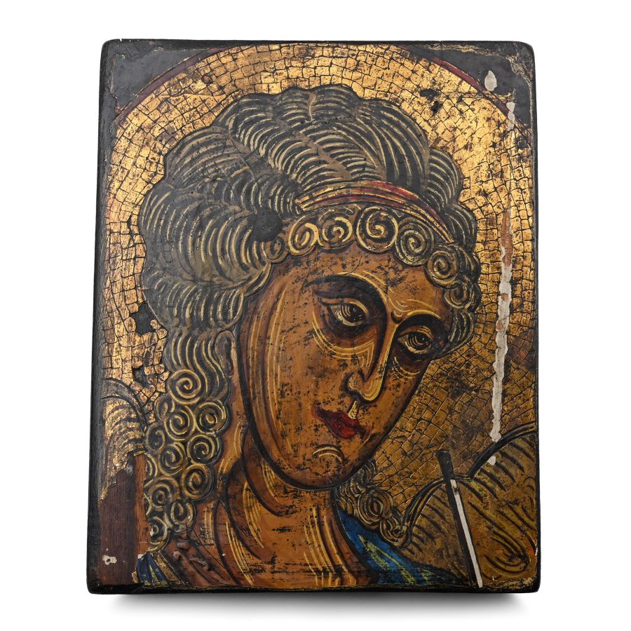 Vintage Gilded Icon of the Mosaic of Archangel Michael