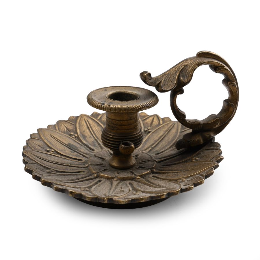 Ottoman Brass Chamber Candlestick