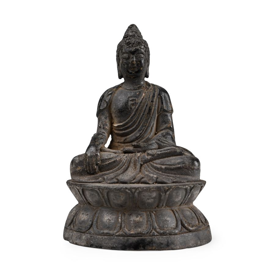 Antique Bronze Seated Buddha Figure