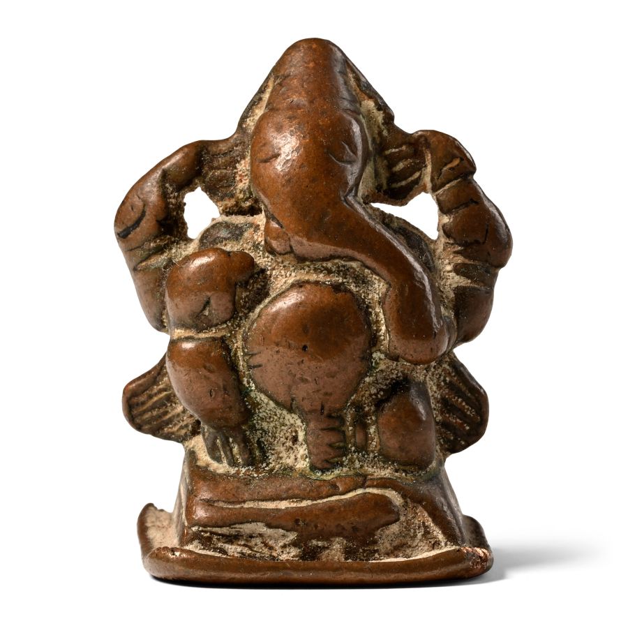 Early Bronze Chola Figure of Ganesh Seated