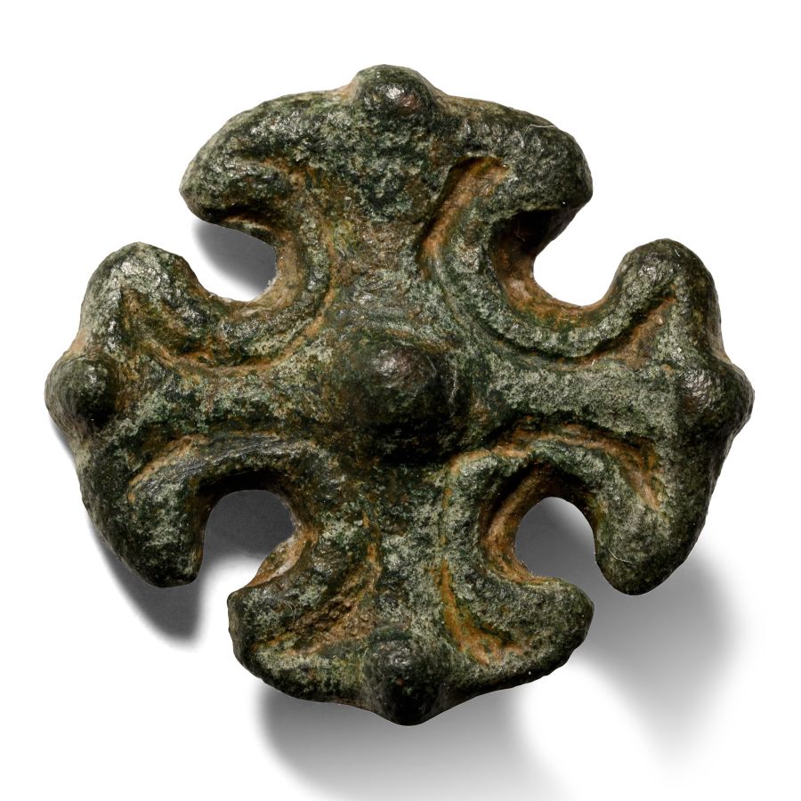 Saxon Bronze Brooch in the Form of a Cross