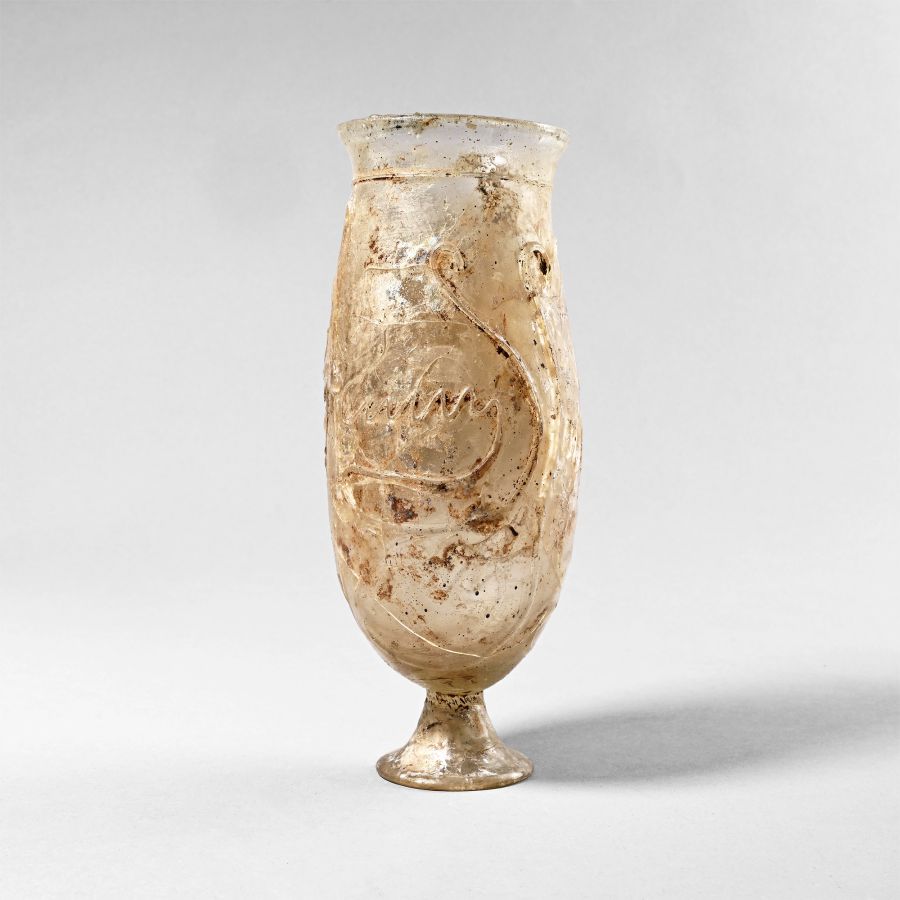 Large Roman Rhenish Type Snake-Thread Goblet from a Workshop in Cologne