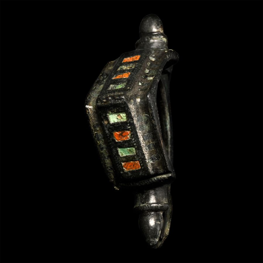 Roman Enamelled Bronze Equal Arm Brooch