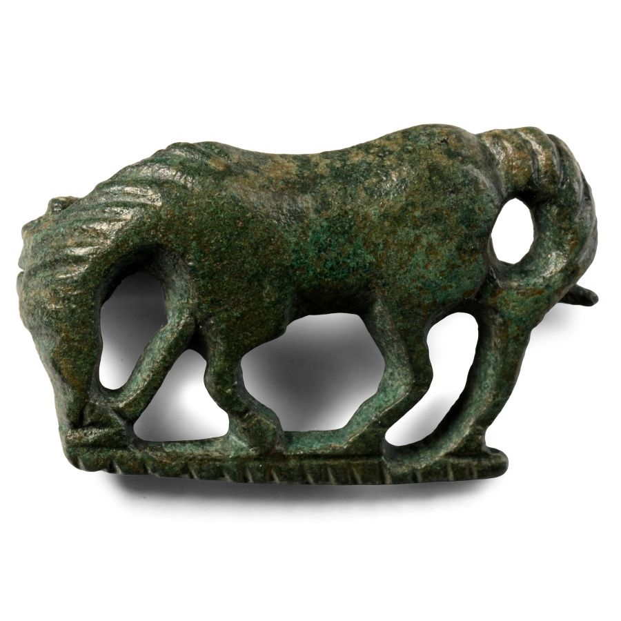 Roman Bronze Horse Plate Brooch
