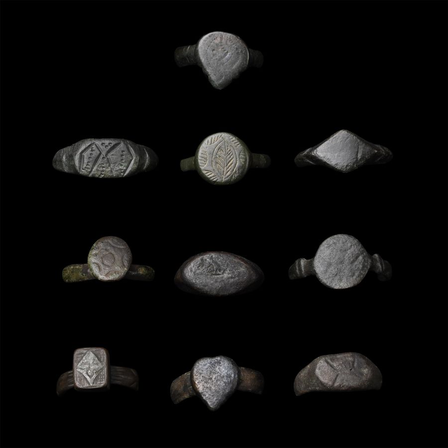 Roman to Medieval Bronze Ring Group