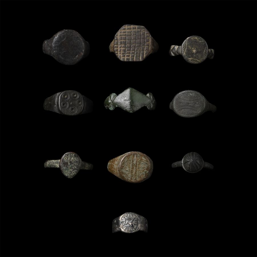 Roman to Medieval Bronze Ring Group