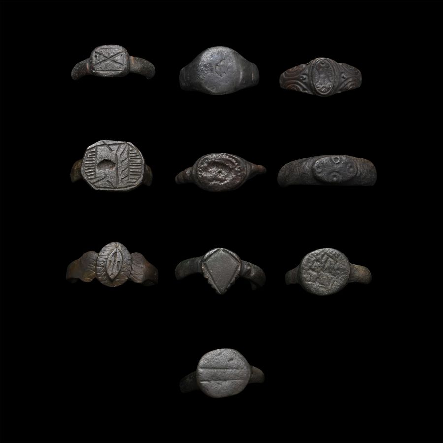 Roman to Medieval Bronze Ring Group