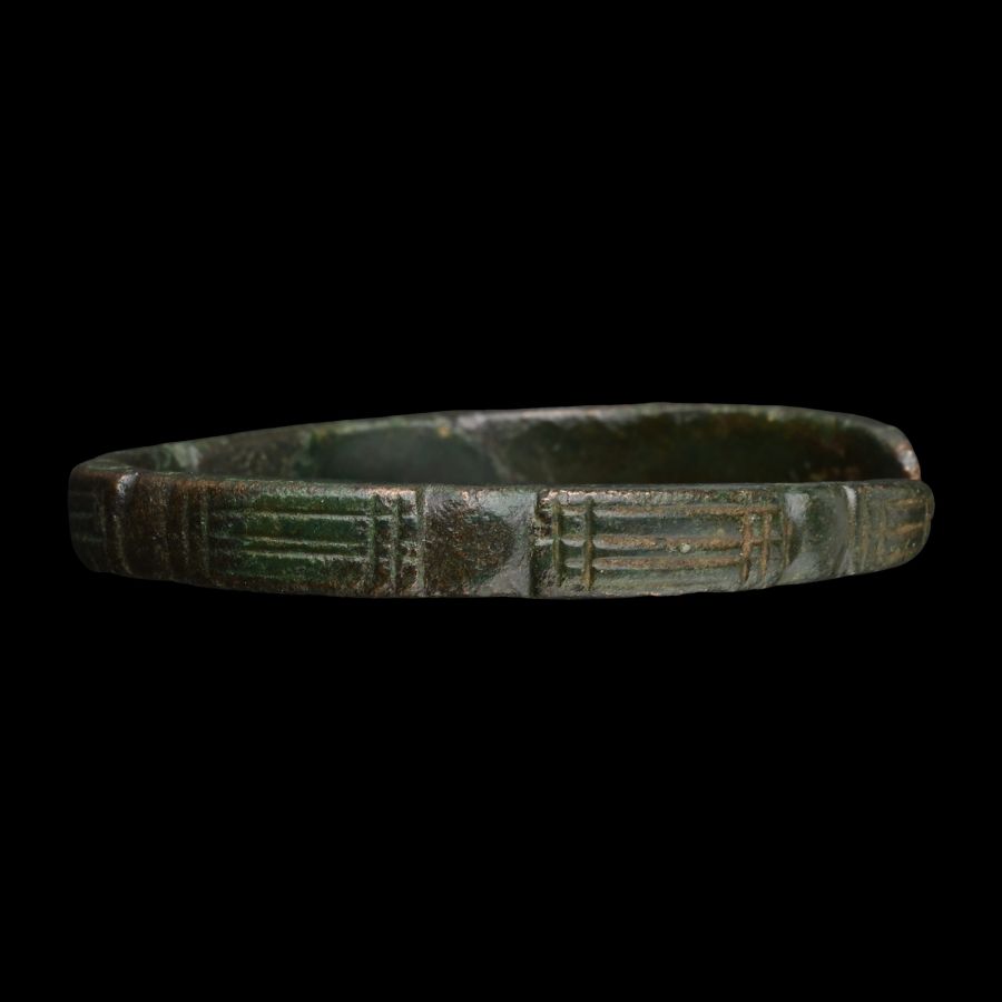 Roman Decorated Bronze Bracelet