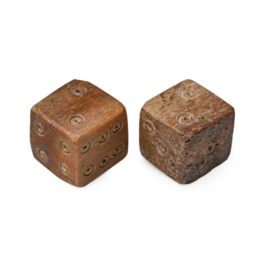 Roman Bone Gaming Dice Pair
