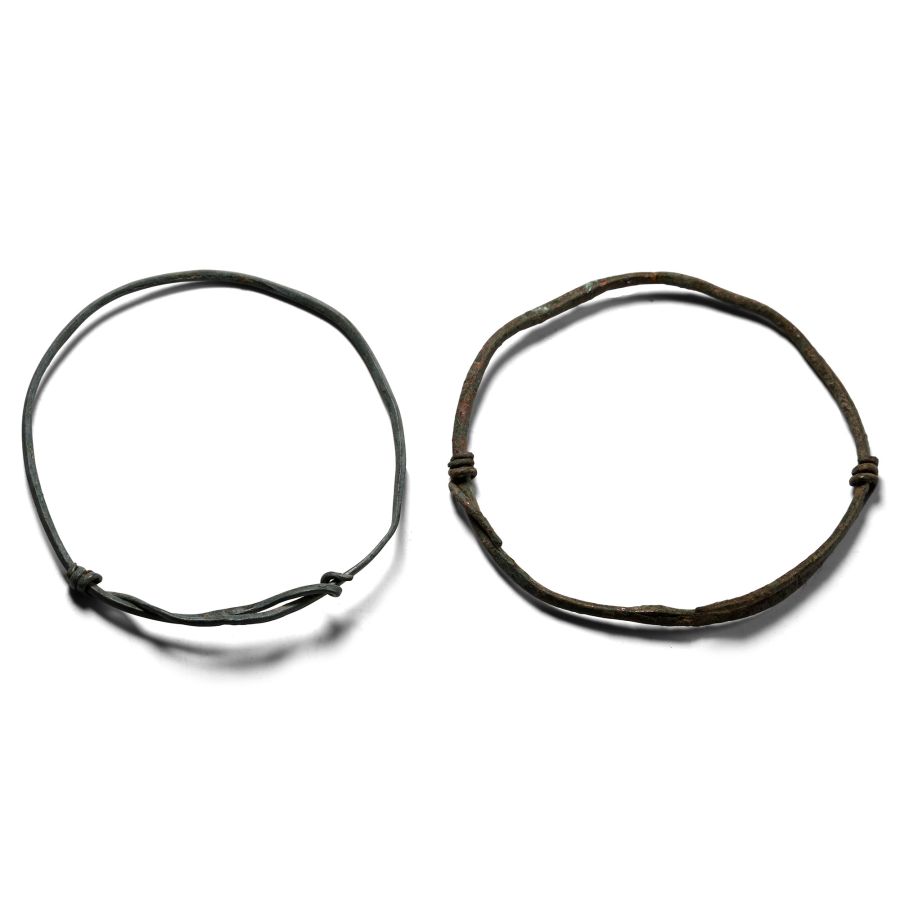 Celtic Bronze Adjustable Type Bracelet Pair