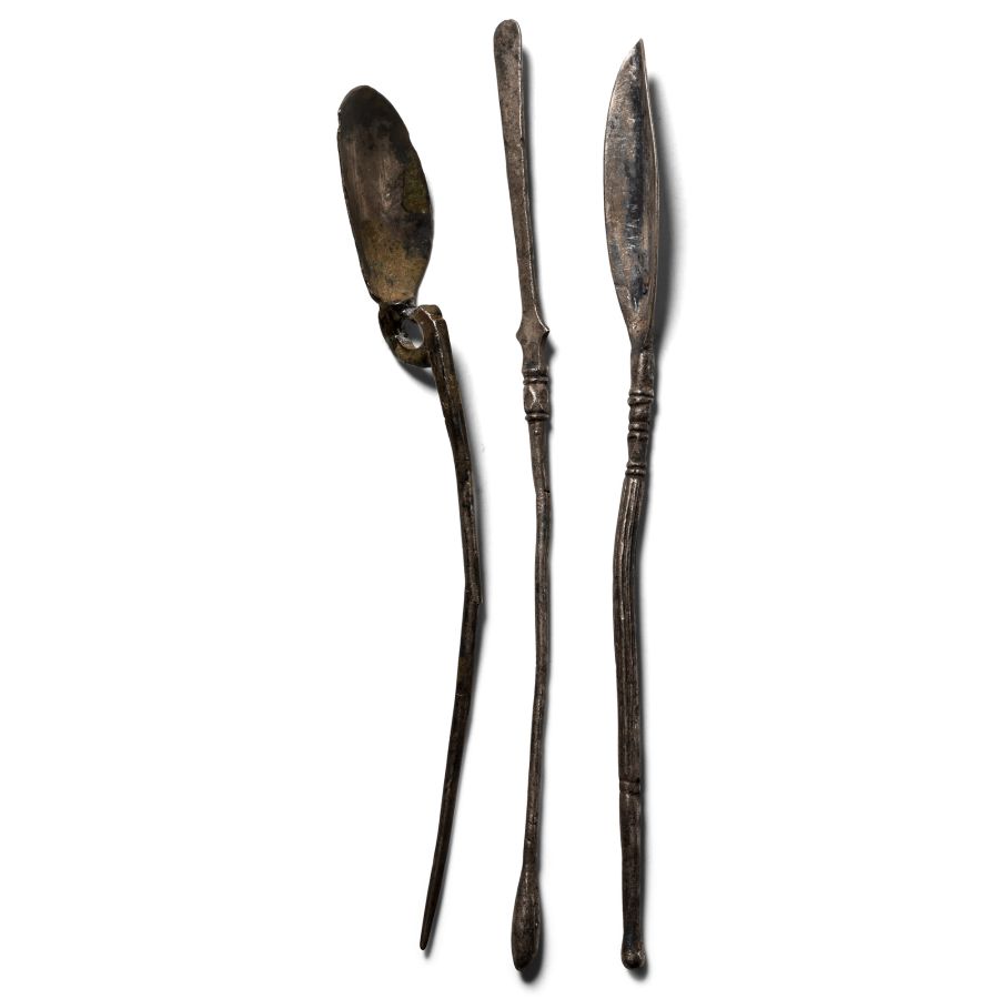 Roman Silver Medical Instrument Group