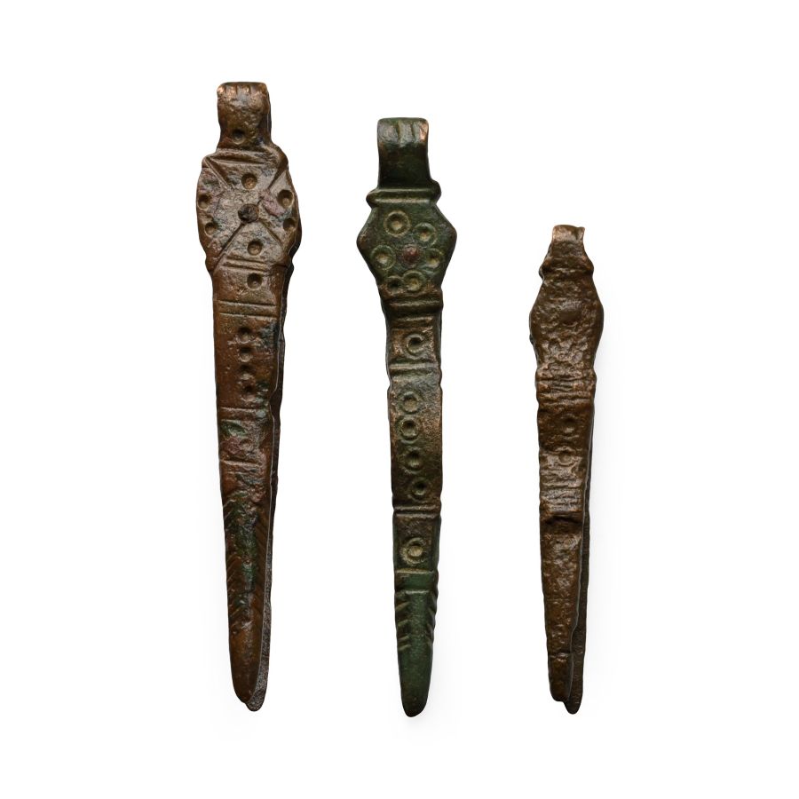 Late Roman Bronze Tweezer Group