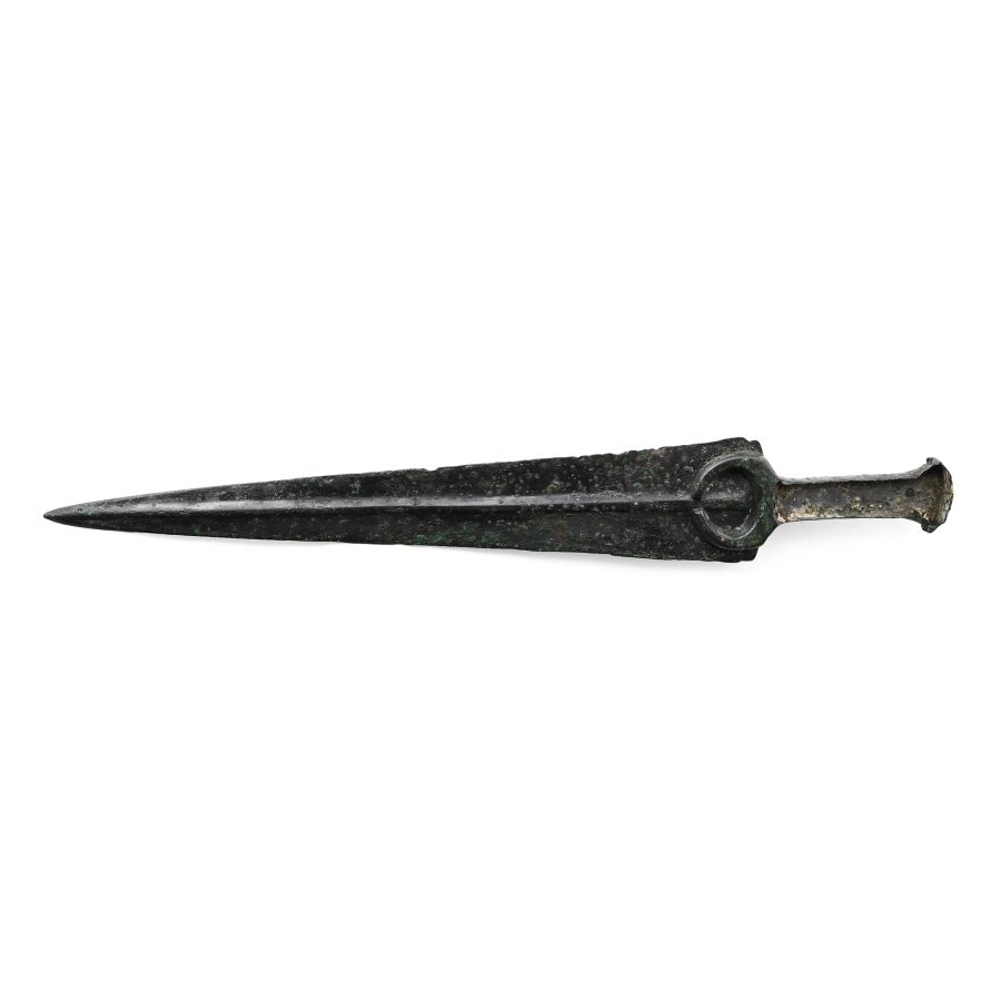 Luristan Bronze Dagger with Integral Handle