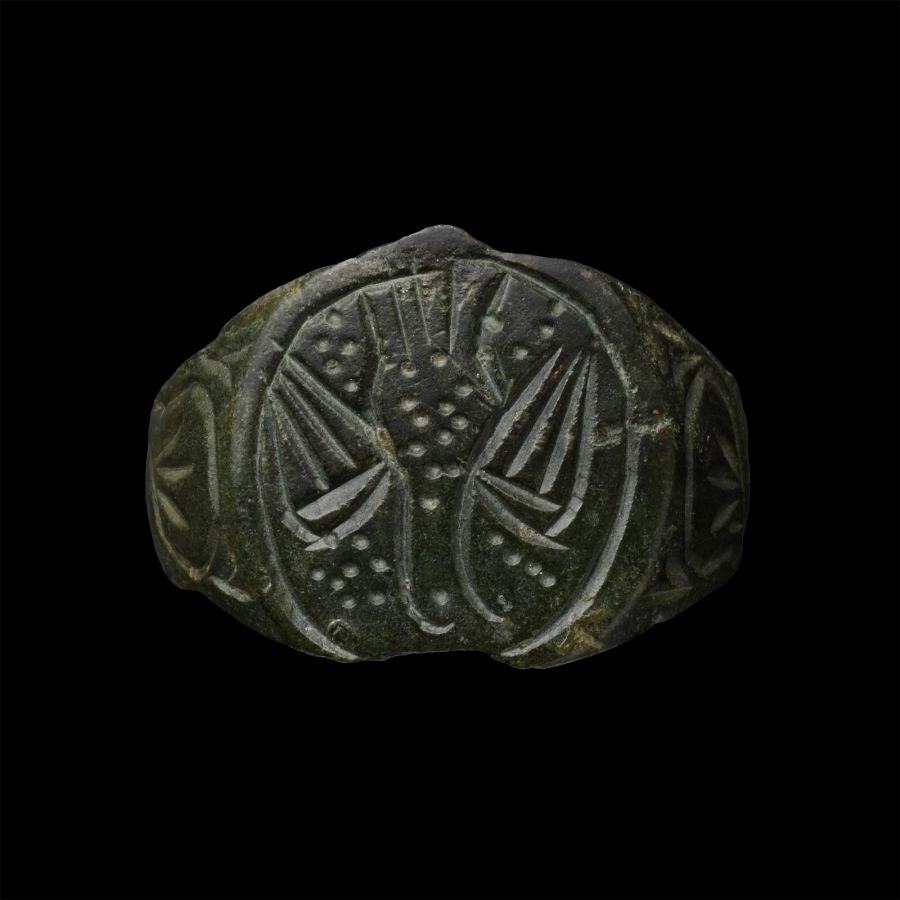 Byzantine Bronze Ring with Spread Eagle