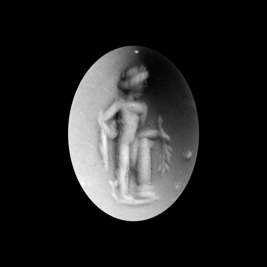 Roman Silver Ring with Apollo Gemstone