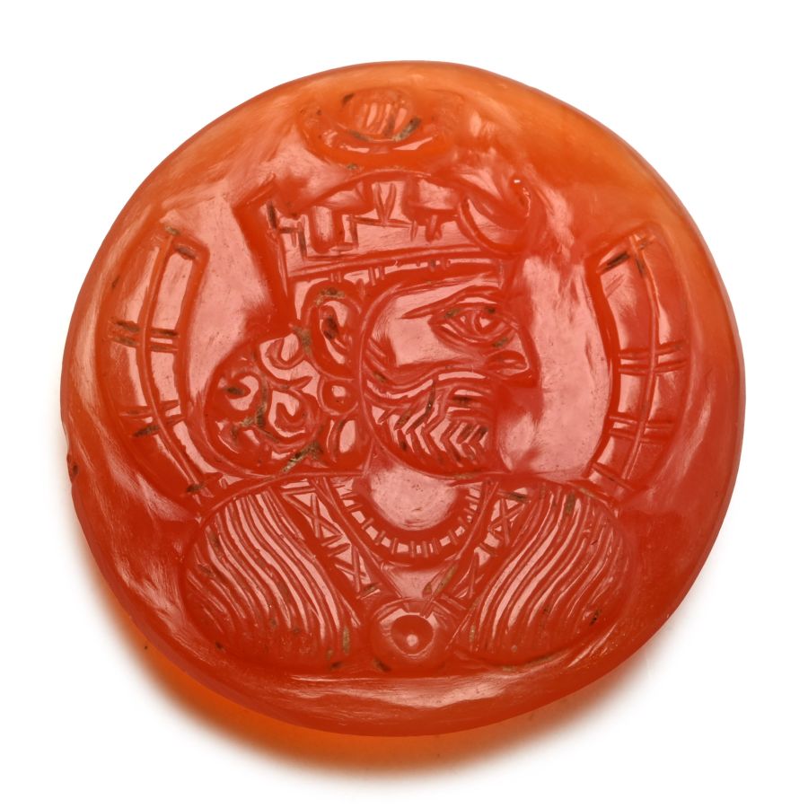 Sasanian Style Gemstone with Crowned Bust