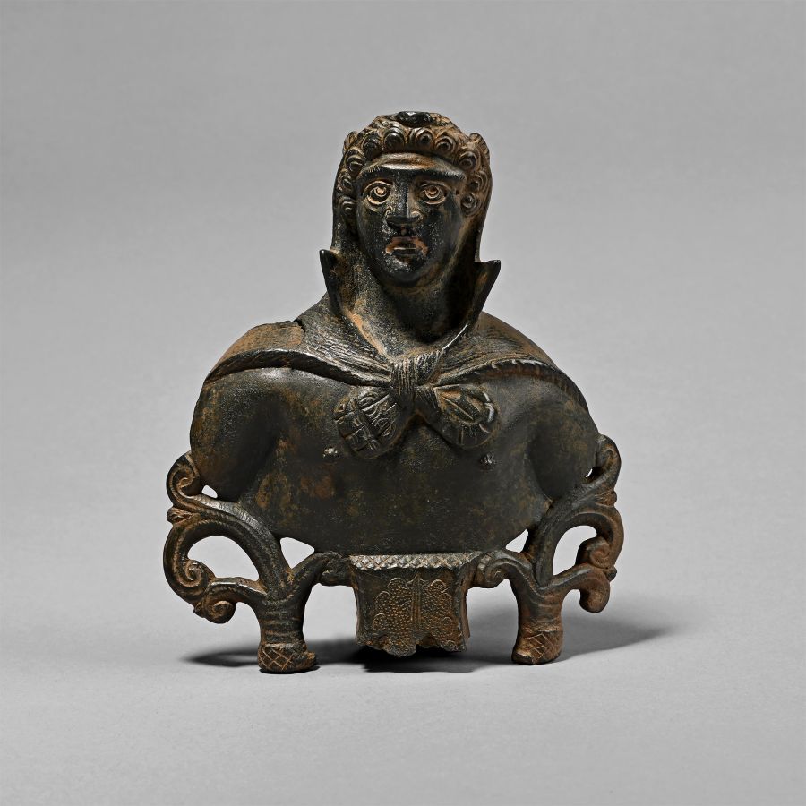 Large Roman Bronze Young Hercules Chariot Mount