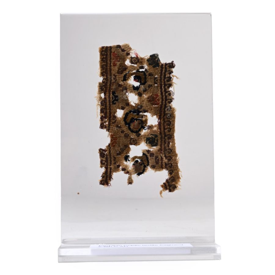 Egyptian Textile Fragment in Display Stand