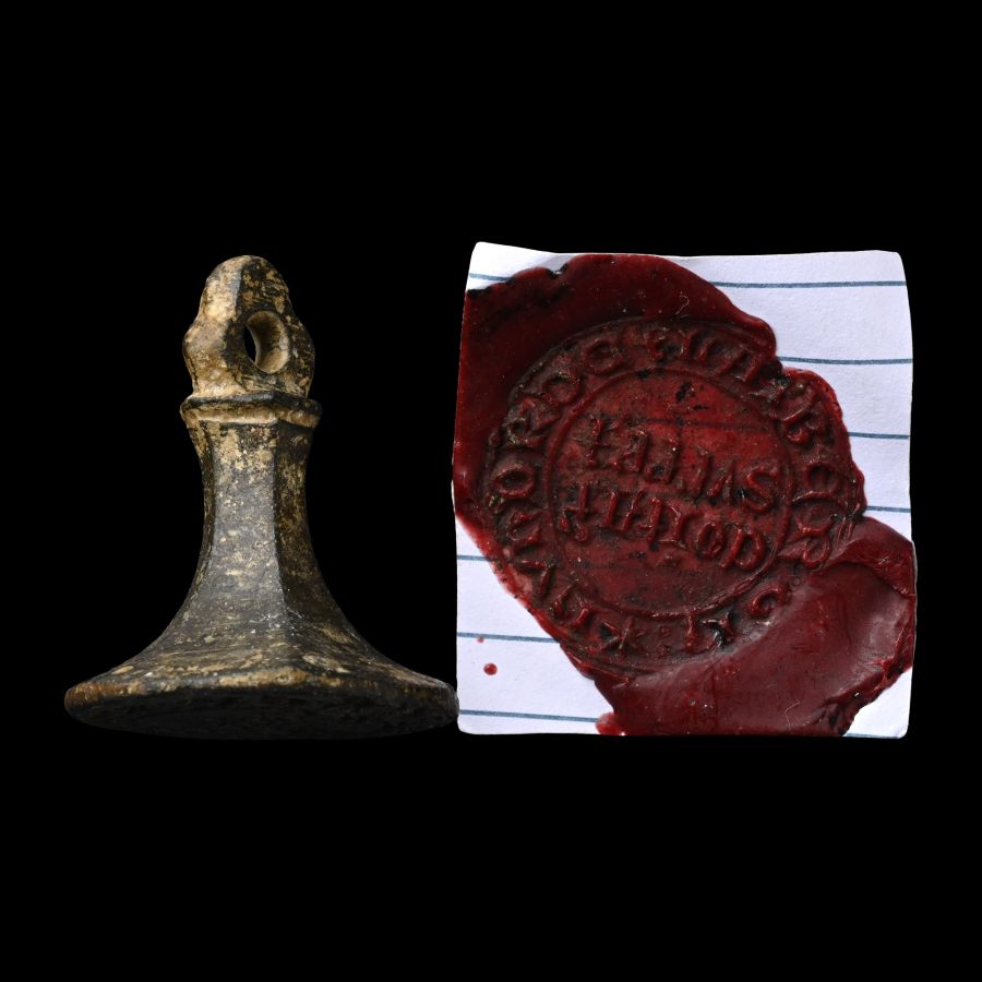 Medieval Bronze Official Flexborough Hundred Constable's Seal Matrix