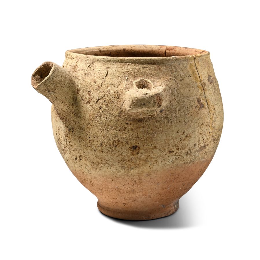 Roman Terracotta Three-Handled Spouted Jar