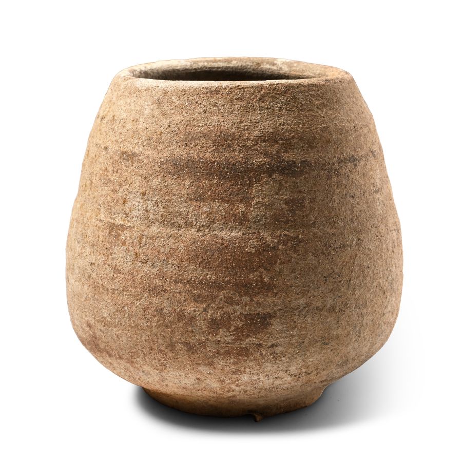 Large Carthaginian Buffware Ribbed Cup