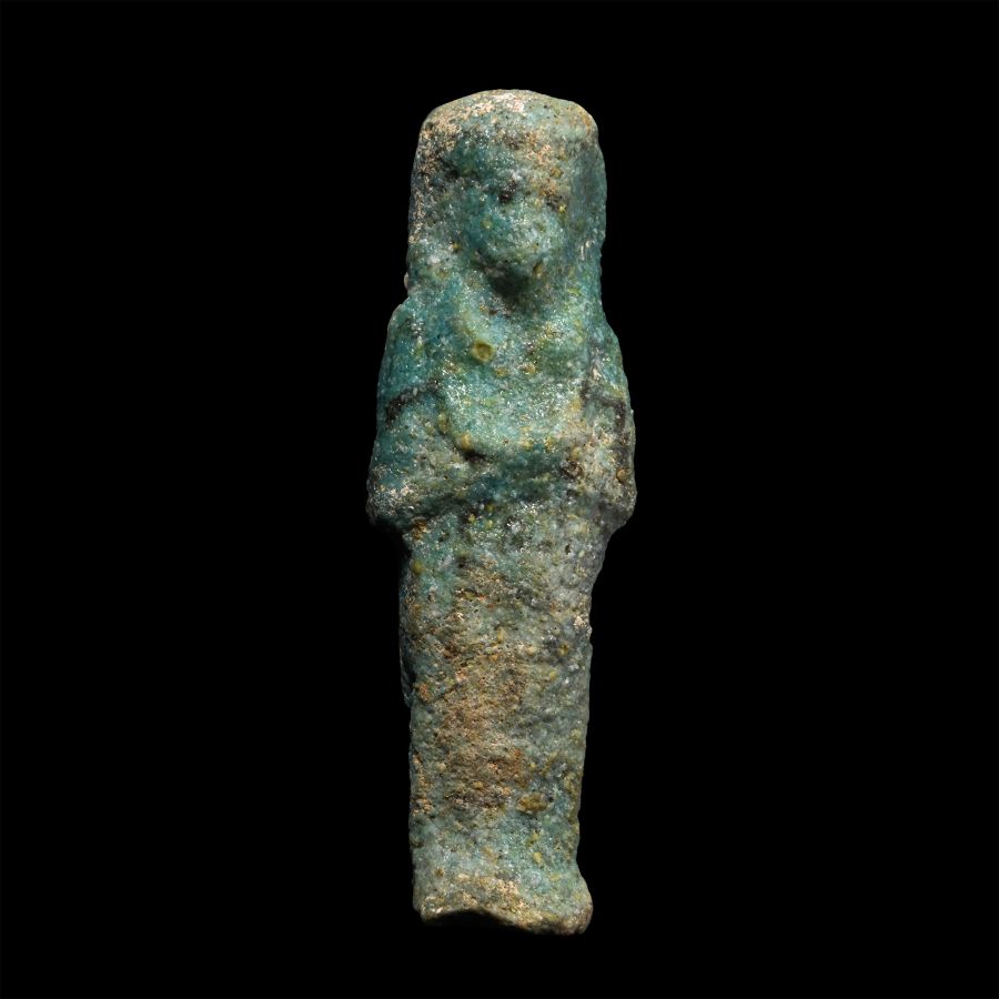 Egyptian Blue Faience Shabti
