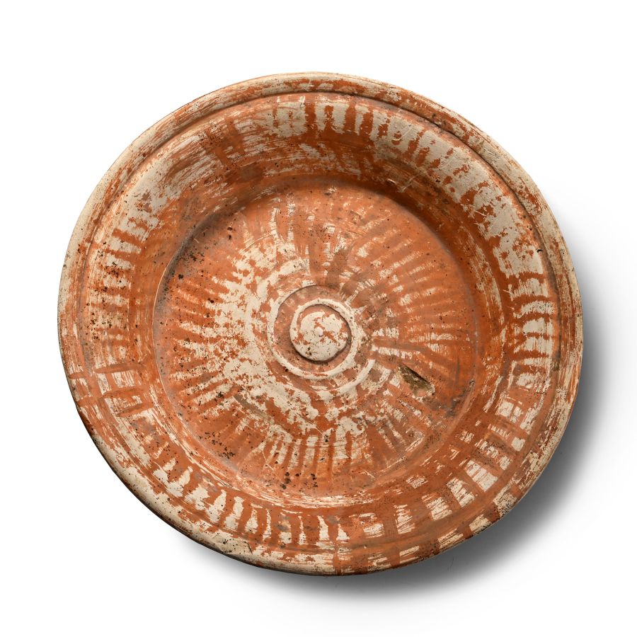 Late Roman Terracotta Dish with Geometric Design