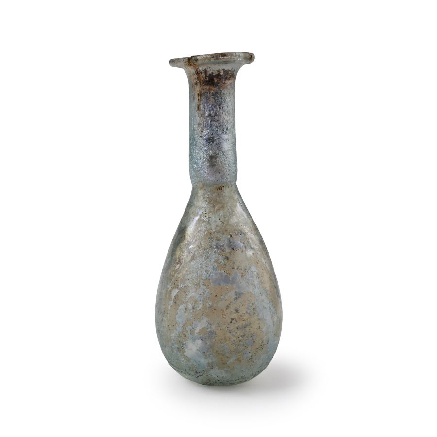 Roman Iridescent Glass Perfume Bottle