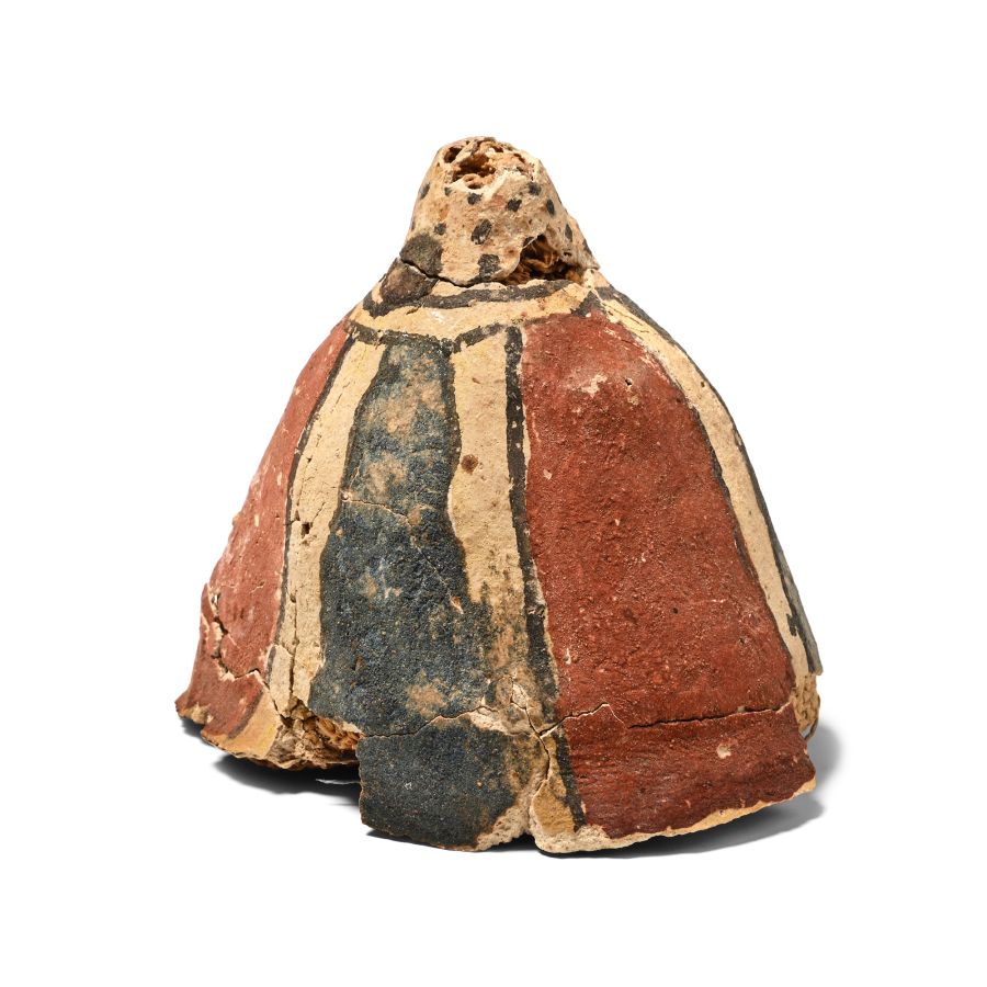Egyptian Bell-Shaped Cartonnage Element from a Mummy Case