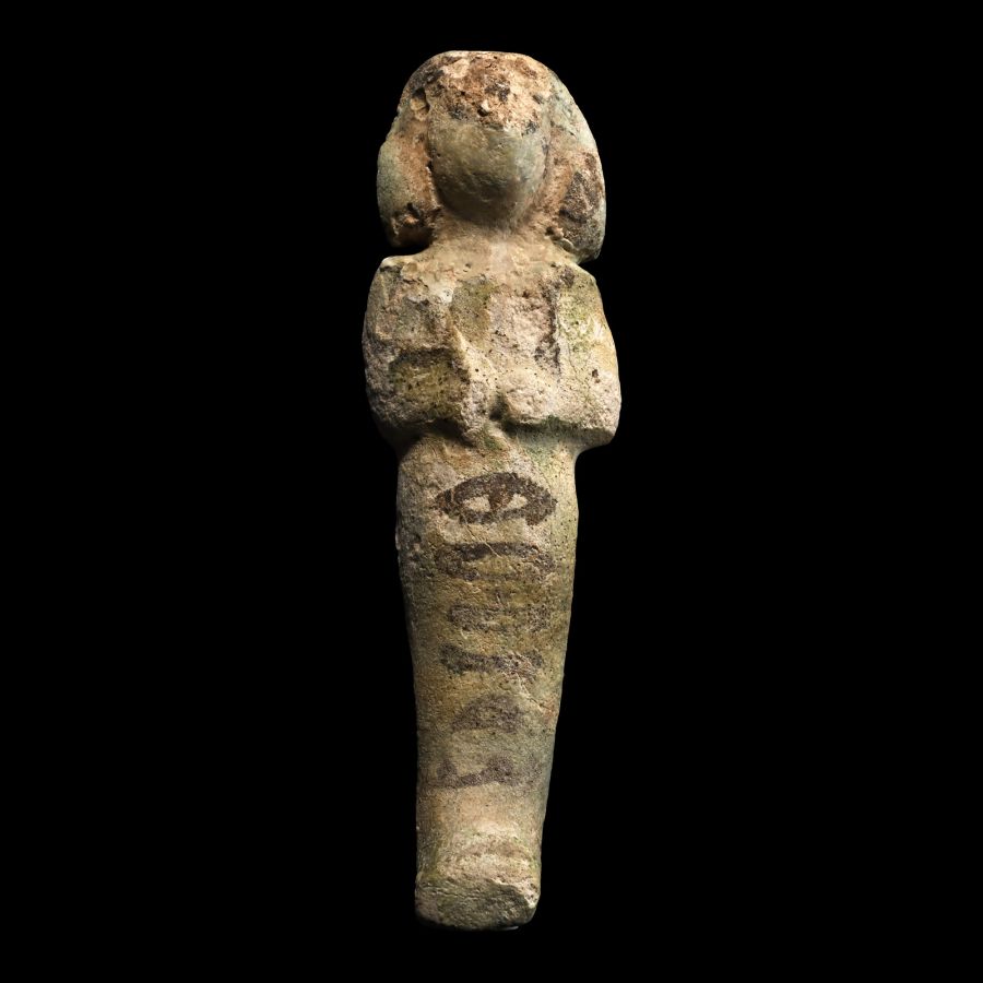 Egyptian Pale Blue Glazed Shabti.