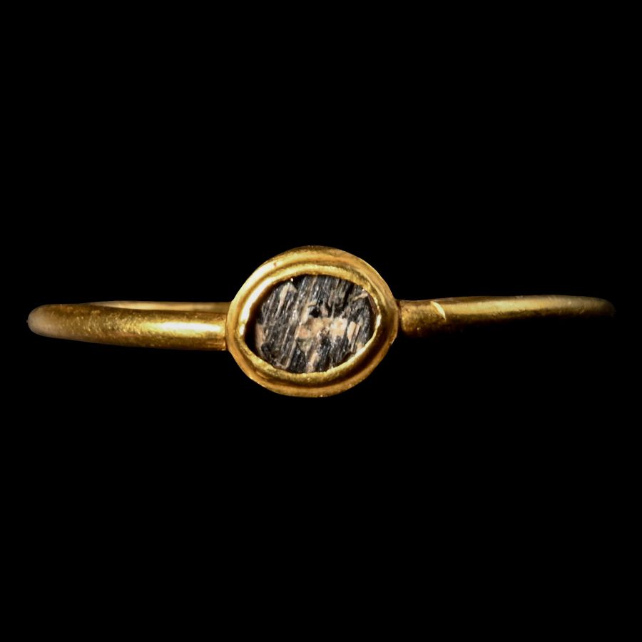 Roman Gold Ring with Glass Inlay