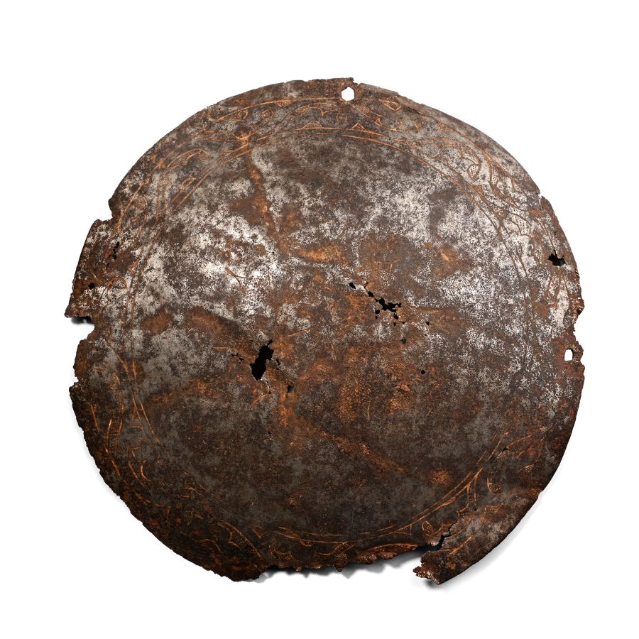 Indo-Persian Decorated Iron Shield Boss