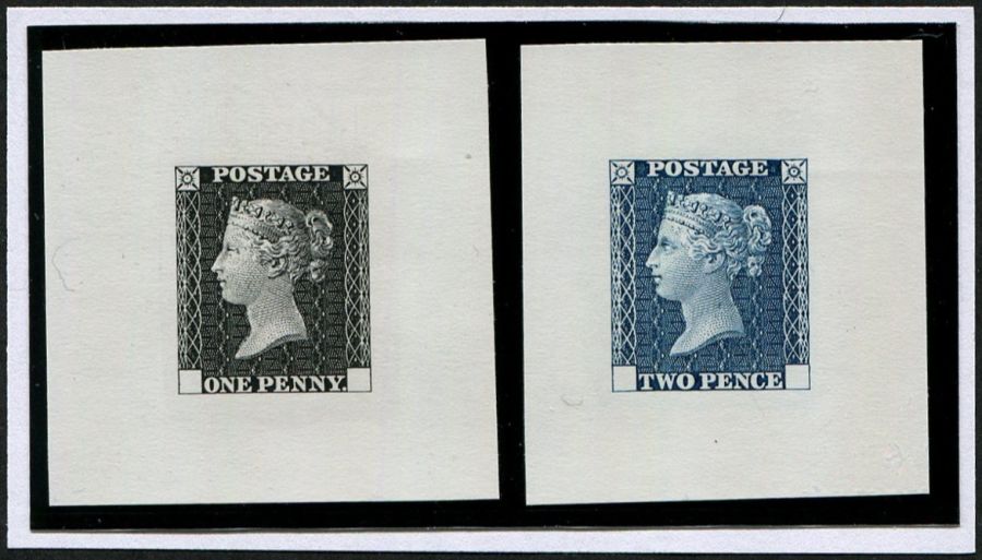 1d & 2d IMPERF REPRODUCTIONS 'ENGRAVED' PROOFS