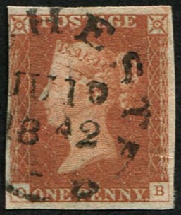 1d Pl.21 'OB' DORCHESTER.1841' TOWN CDS