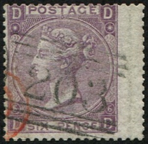 6d SG 104, Pl.6 'LILAC' VFU