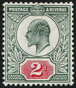 2d SG 229 VARIETY 'DEEP BLUE GREEN & CARMINE RED'(C) U/M
