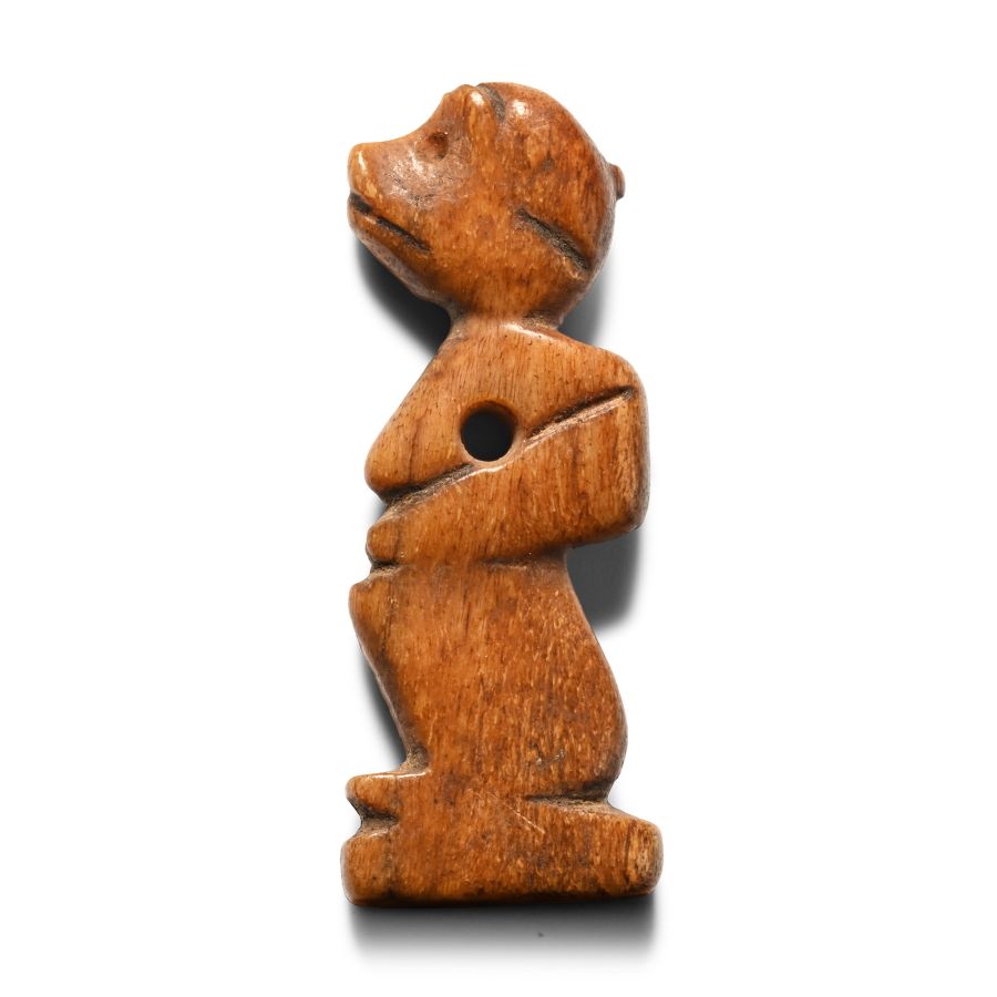 Egyptian Bone Monkey Amulet