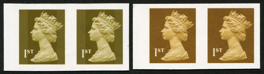 '1st Gold' (Self-adhesive) SG M54 'IMPERF PLATE PROOF COLOUR TRIALS'