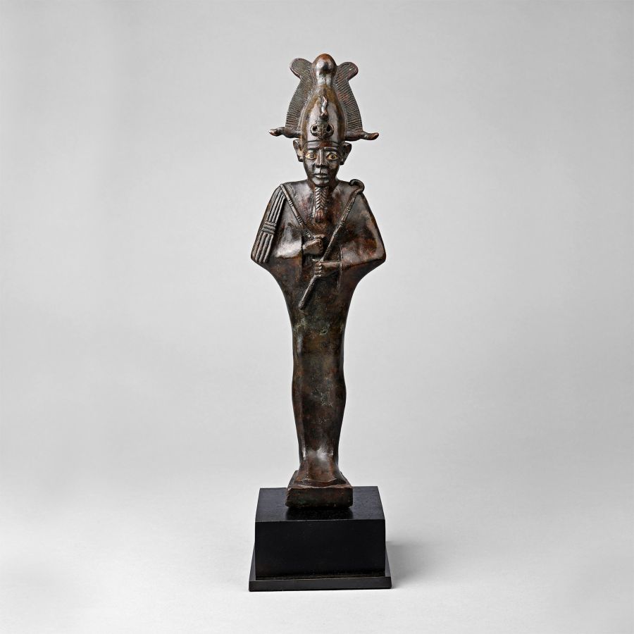 Large Egyptian Bronze Statue of Osiris