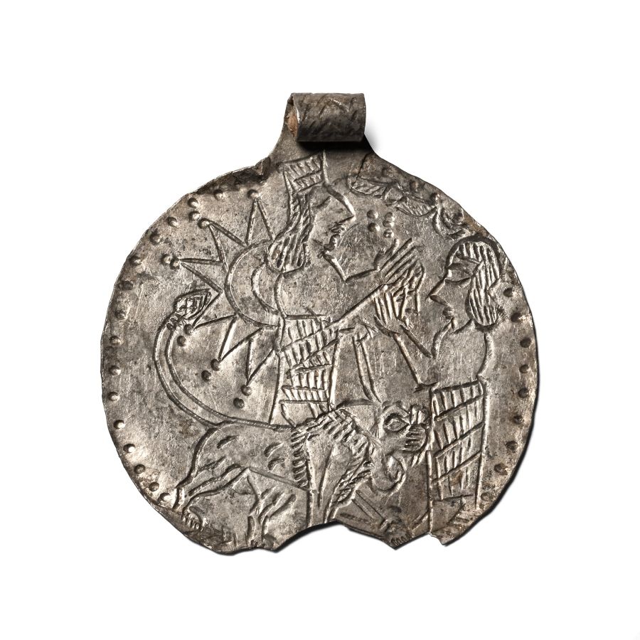Urartu Silver Pendant with Khaldi the God of War